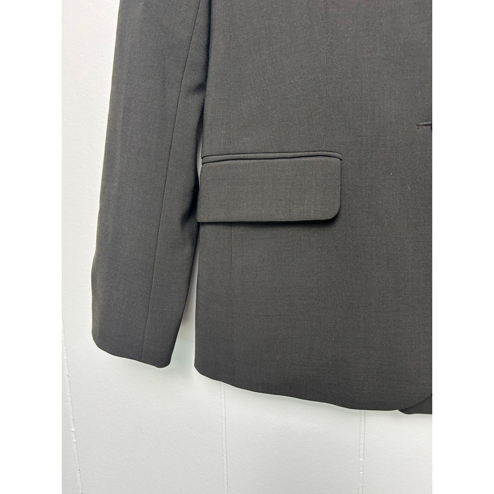 Theory Women's Blazer Sz S Wool Blend Jacket Career Business gray two button - Picture 7 of 10